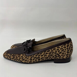 California Magdesians Leather Tassel Mule Pumps Shoes Black Women's Size 8 1/2 N